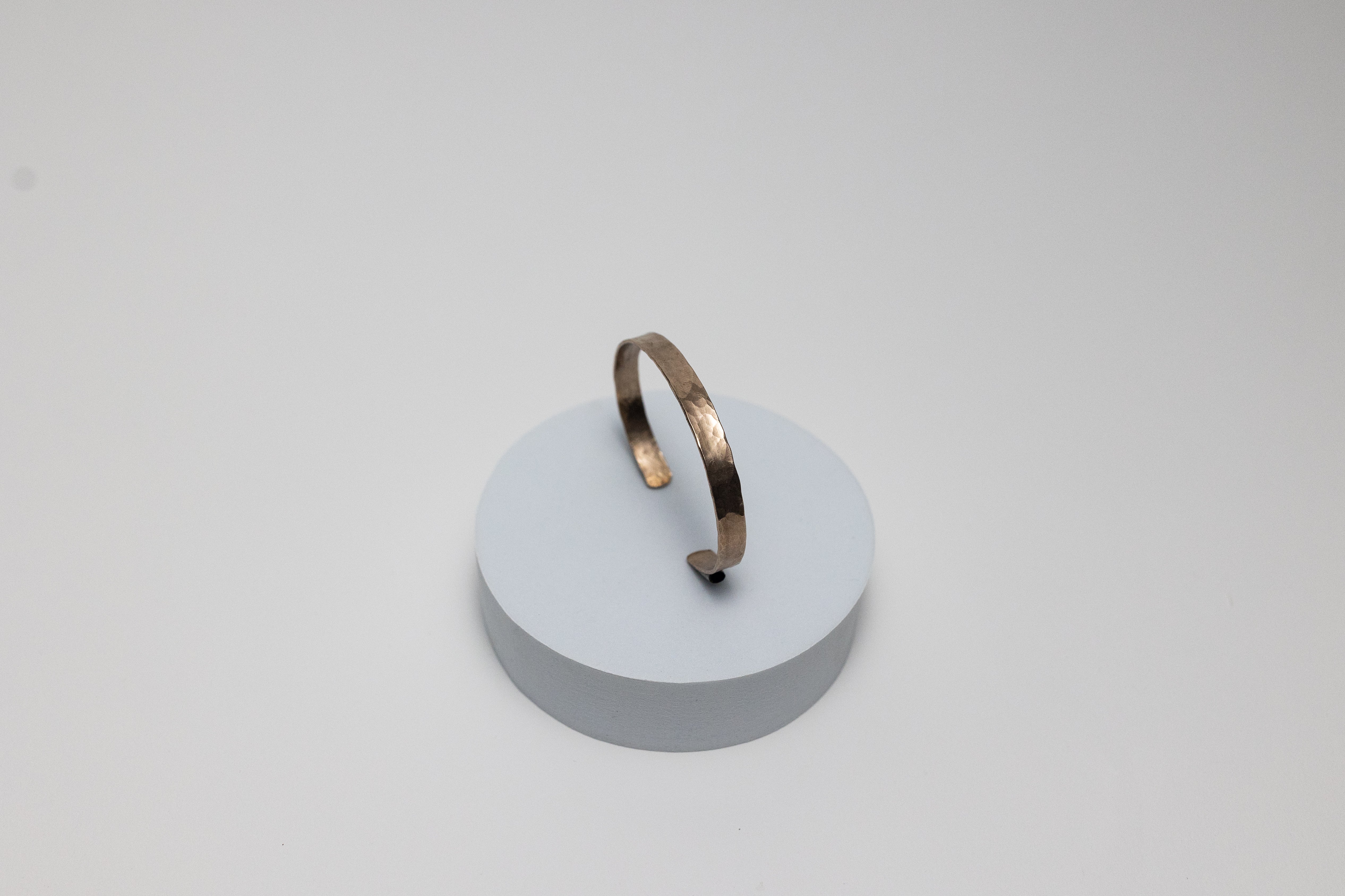 Stop & Breathe Cuff | Upcycled Automotive Copper Brake Line Hammered for Texture