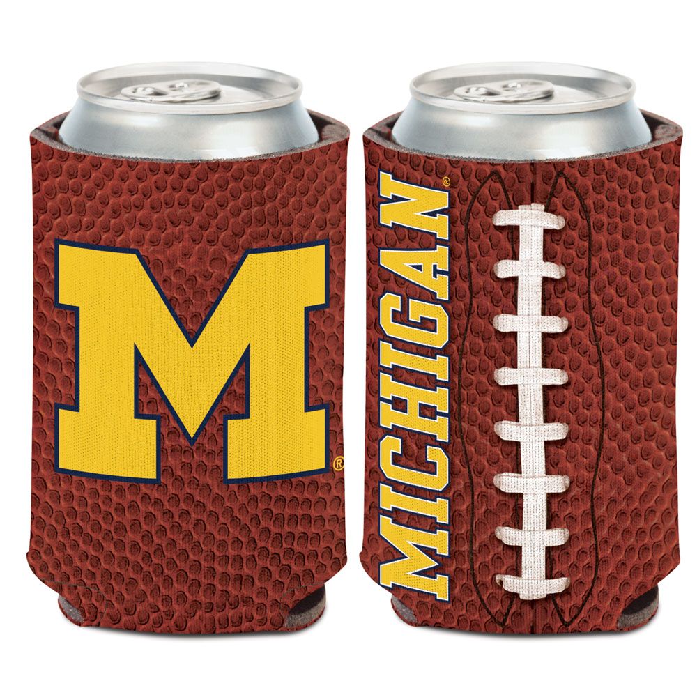 Michigan Wolverines FOOTBALL COOZIE Can Cooler - Detroit Shirt CompanyWinCraftDrinkware (Accessories)