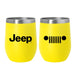 Jeep Insulated Wine Tumbler - Yellow Matte - Detroit Shirt CompanyFCA - JeepDrinkware (Accessories)