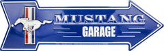 Metal Sign - Ford Mustang Garage Arrow - Detroit Shirt CompanyHangtimeOther Accessories