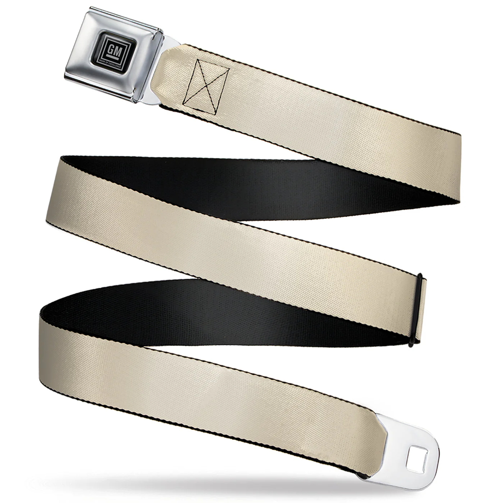 GM Logo - Tan Seatbelt Belt