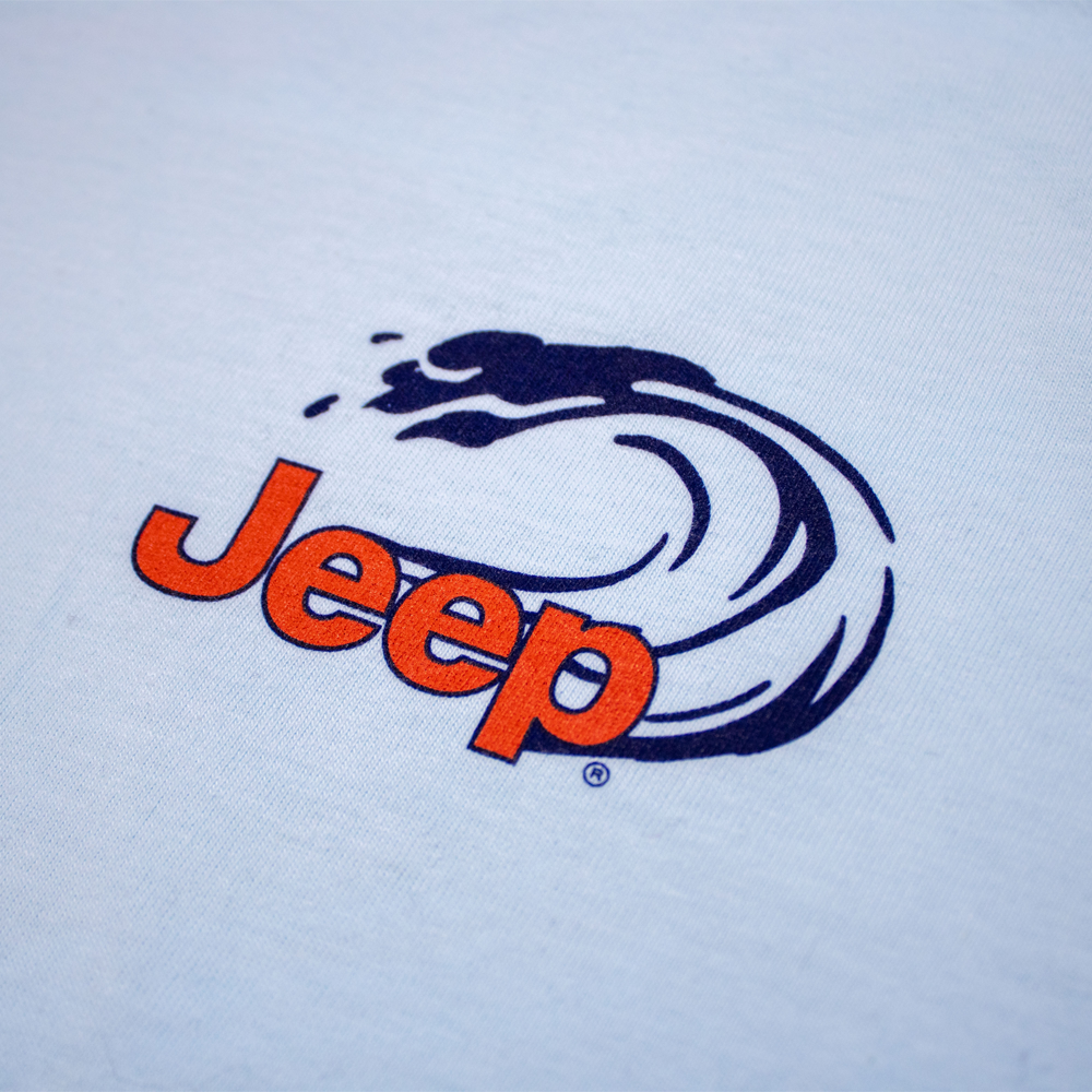 Mens Long Sleeve T-Shirt  Jeep® Wrangler Beachin' Good Time - Beach Wash Glacier Blue