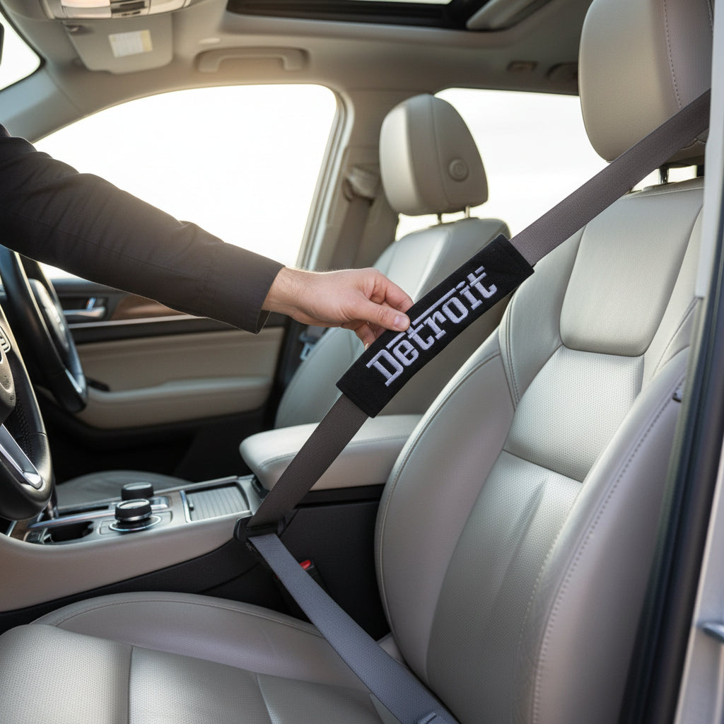 Seat Belt Cover - Detroit Grigio