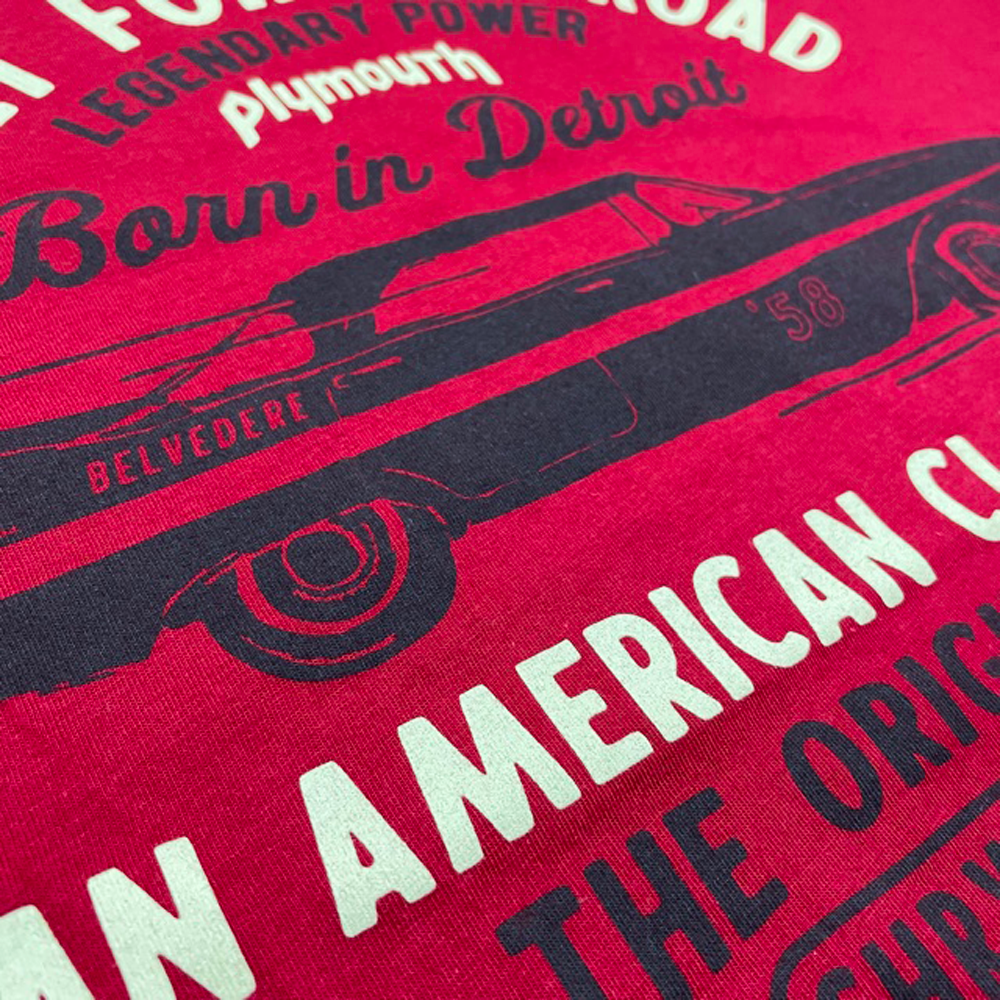 Mens Plymouth Belvedere T-shirt (Ruby Red)