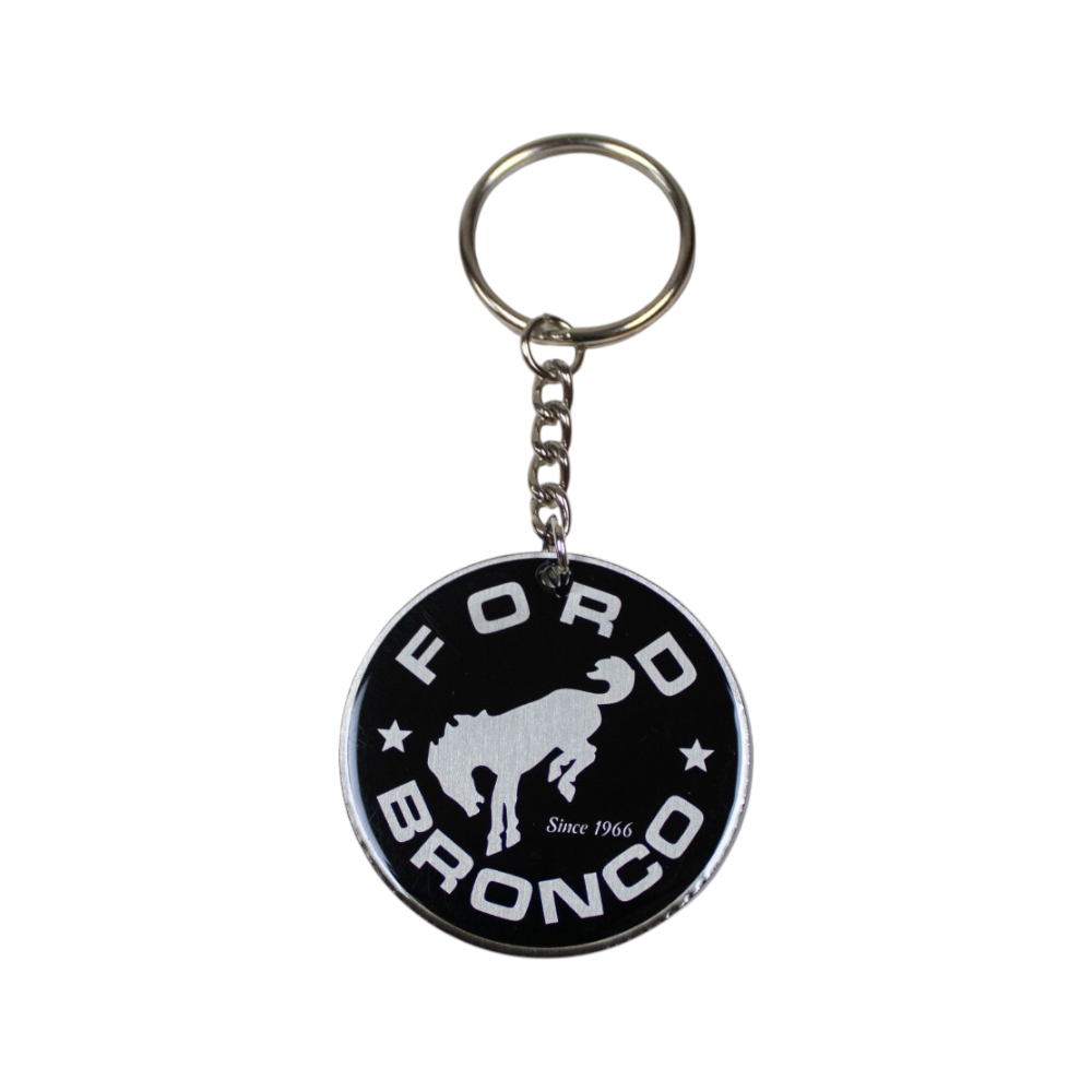 Keychain - Ford Bronco Circle - Round Metal