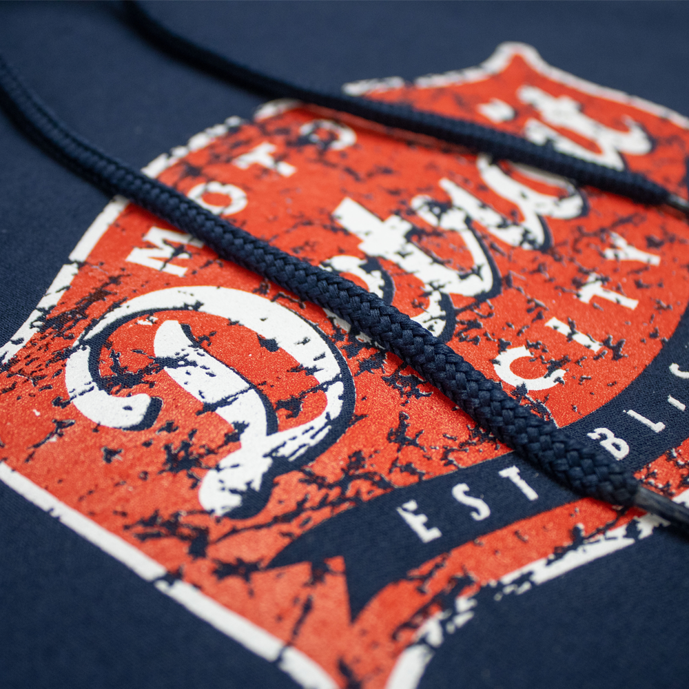 Detroit Buckle Hoodie Sweatshirt - Navy Blue