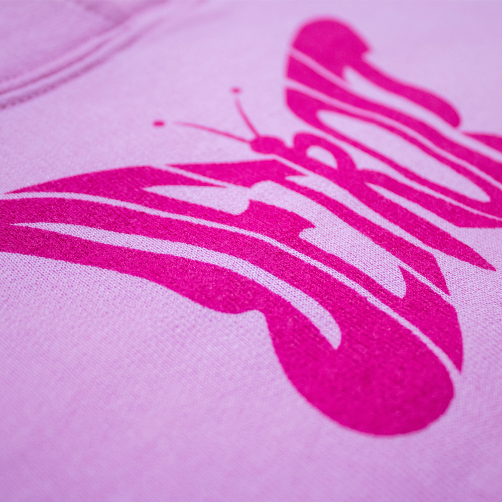Toddler/Youth - Detroit Butterfly Hoodie - Candy Pink