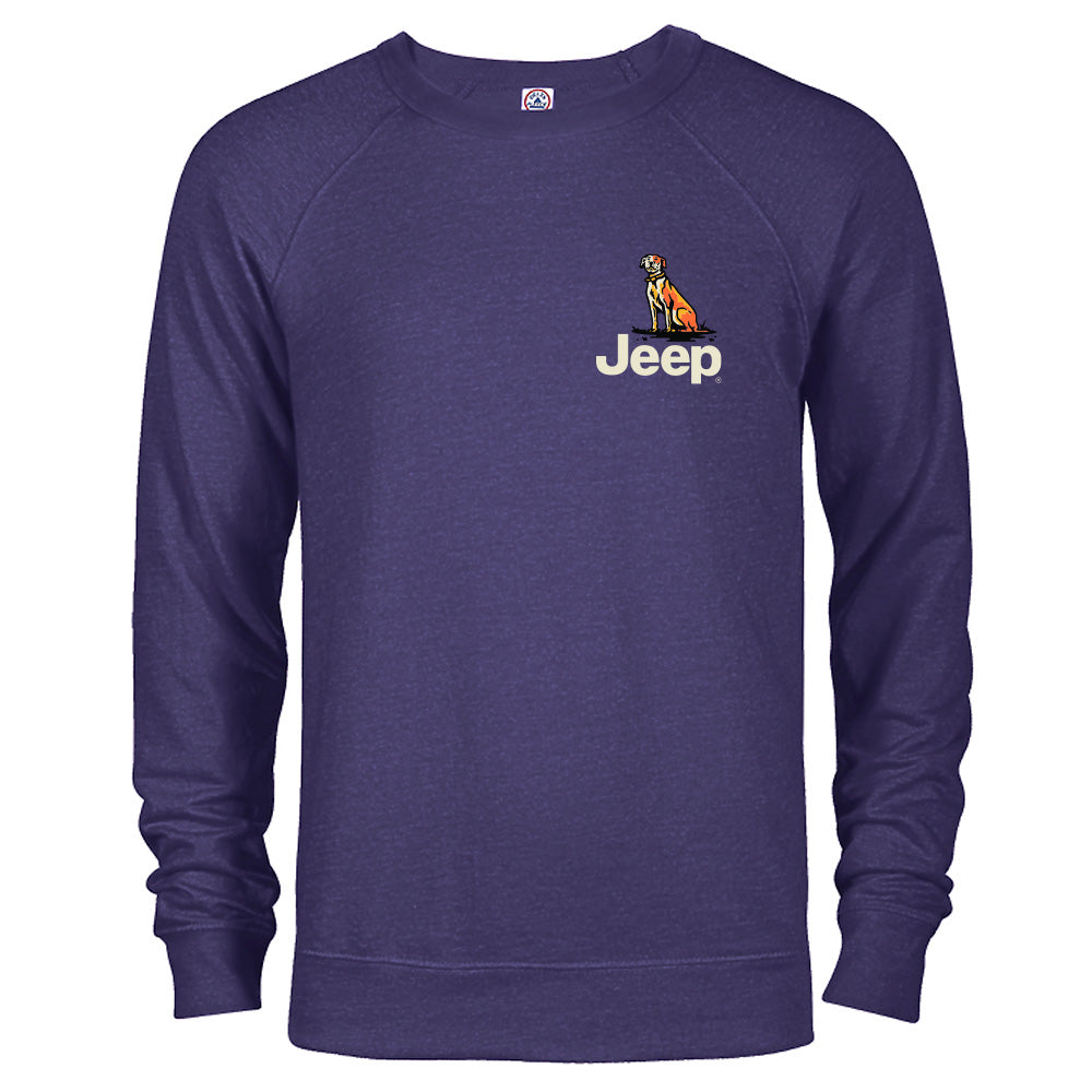 Jeep® Dogs - French Terry Crew Neck Sweatshirt - Purple