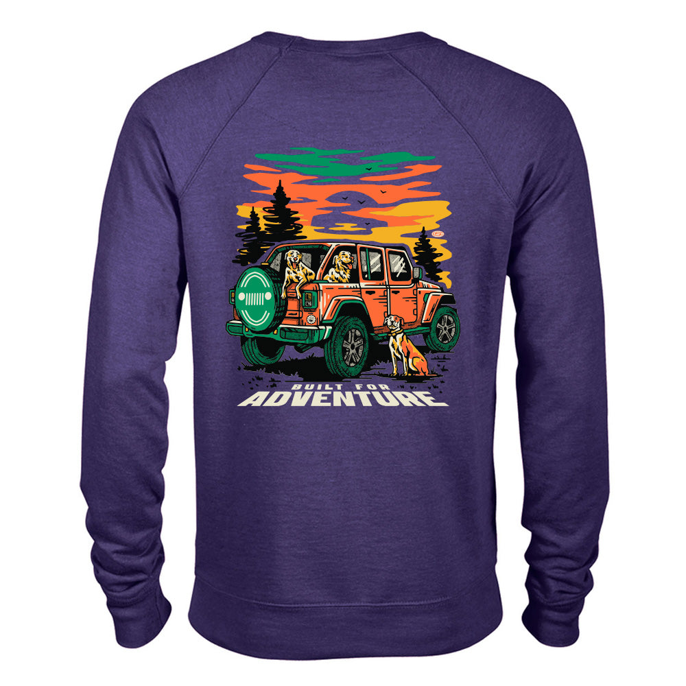 Jeep® Dogs - French Terry Crew Neck Sweatshirt - Purple