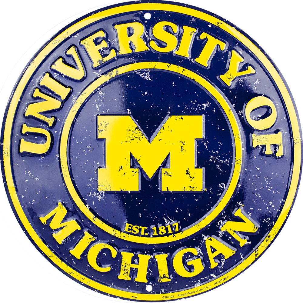 Metal Sign - Michigan Wolverines Circle - Detroit Shirt CompanyHangtimeOther Accessories