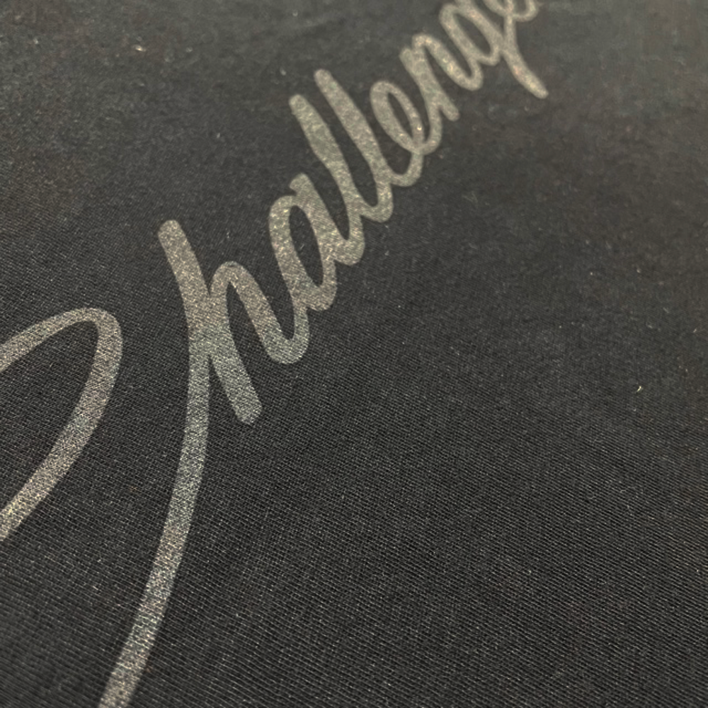 Mens Dodge Challenger Script Blackout T-shirt