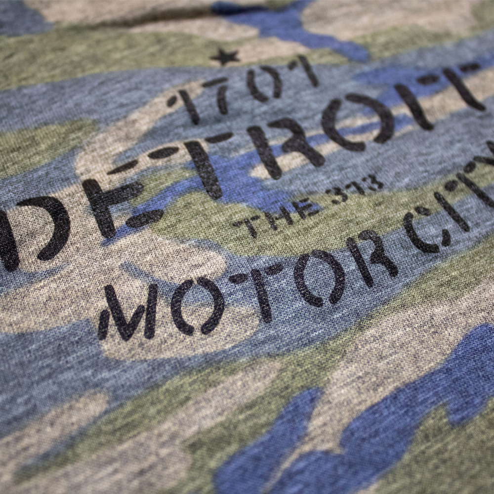 Baby Onesie - Detroit Stencil - Camo