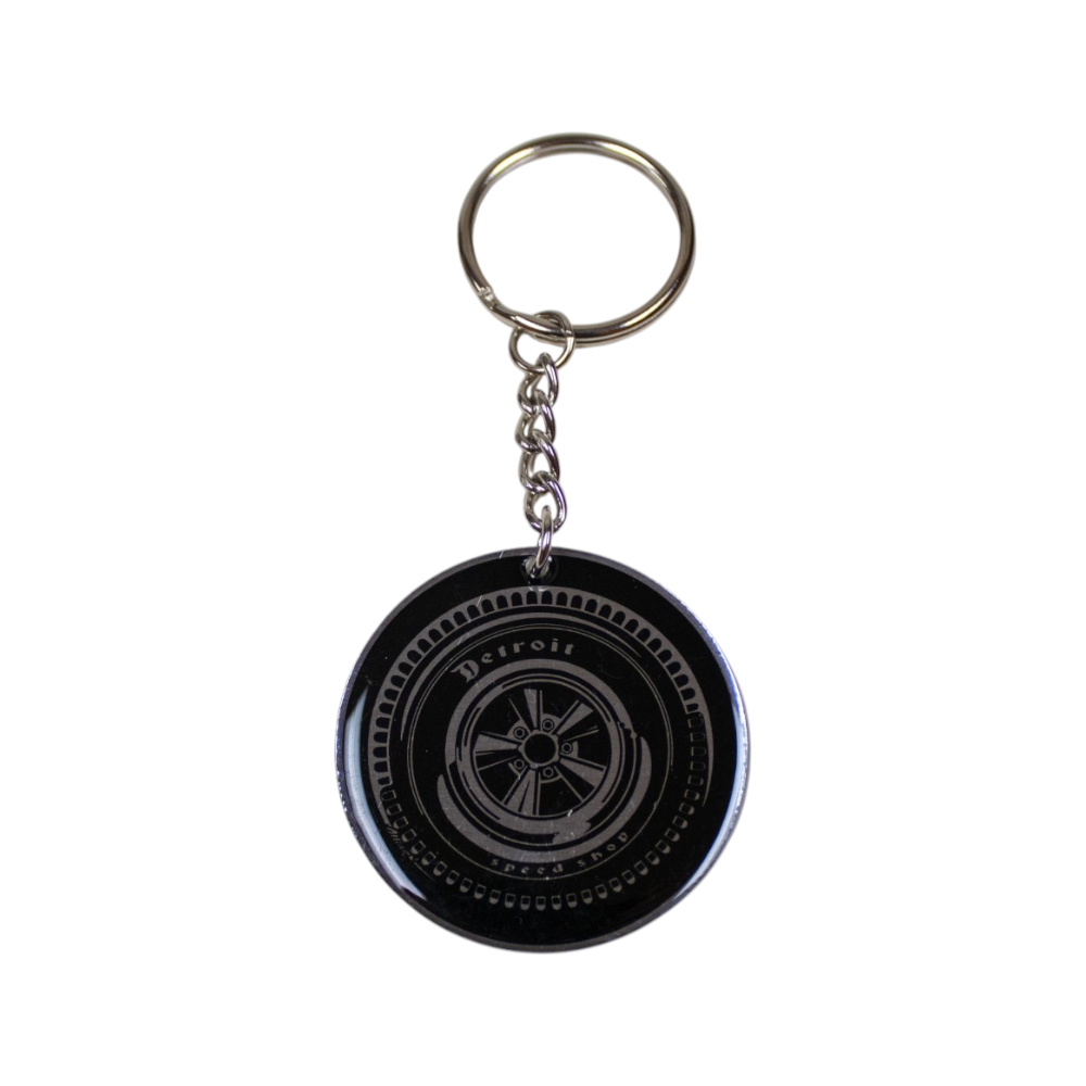 Keychain - Detroit Speed Shop Slick - Round Metal