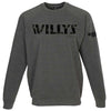 Mens Jeep® Willys Crew Sweatshirt - Heather Grey - Detroit Shirt CompanyFCA - JeepSweatshirts (Apparel)