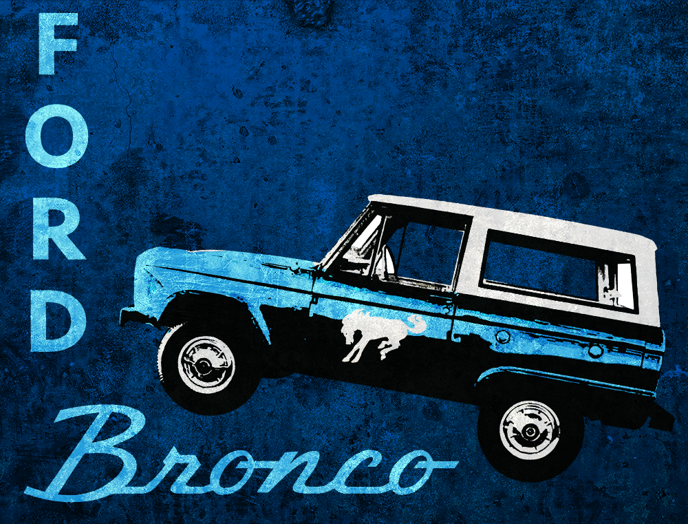 Metal Sign - Ford Bronco Truck