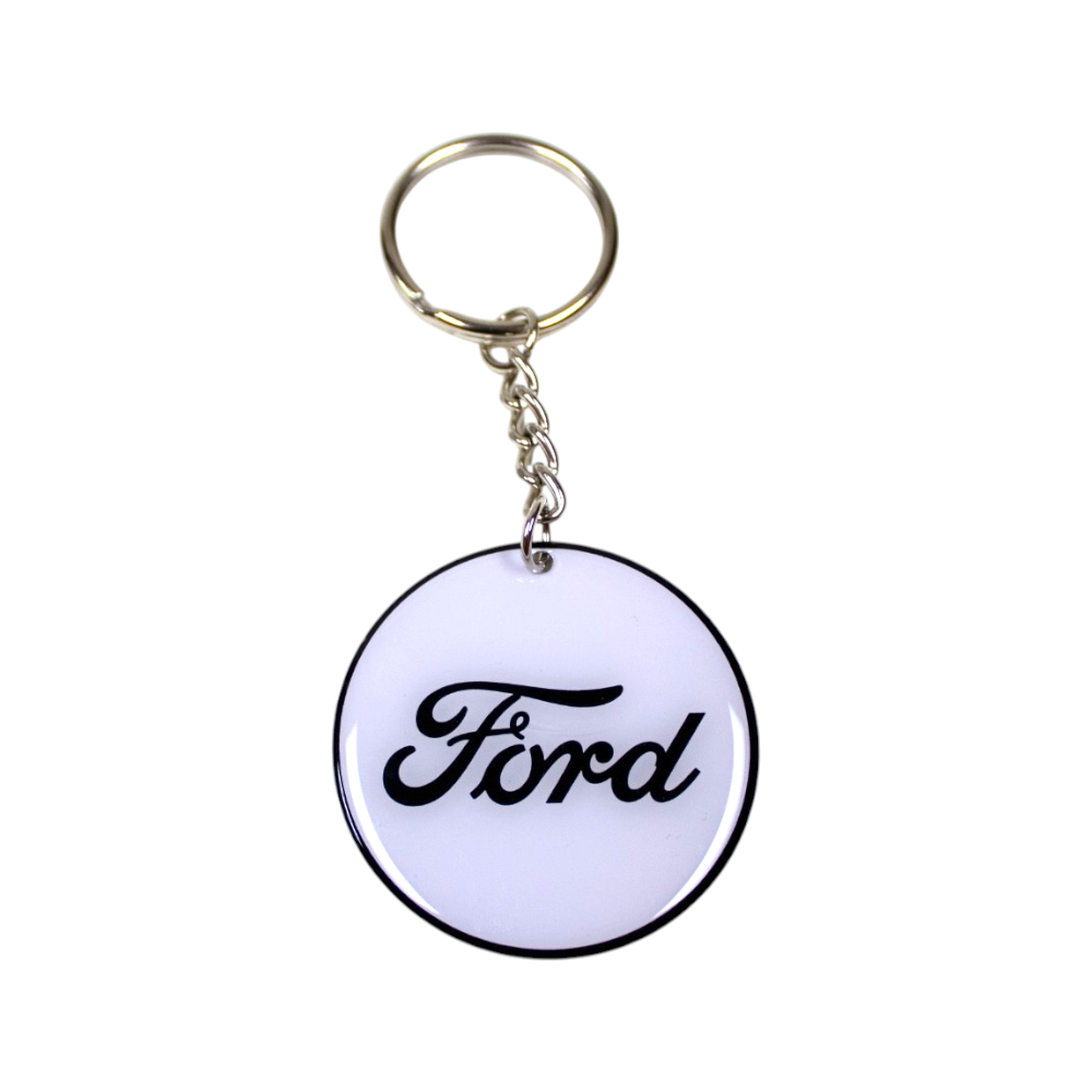 Keychain - Ford Cobra Wheels - Round Metal