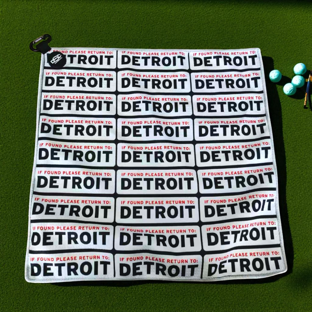 Golf Towel - If Found Please Return To Detroit