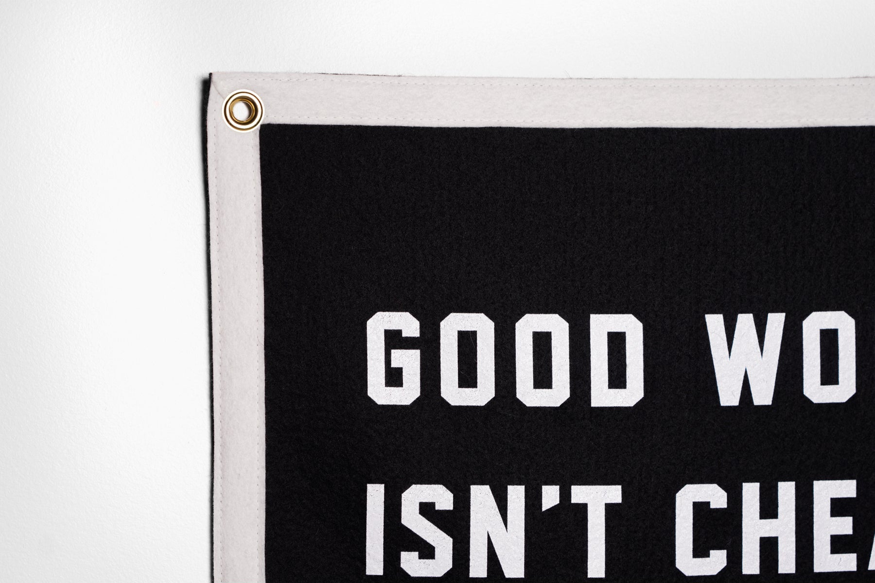 Good Work Isn't Cheap Camp Flag • Promises Kept Events x Oxford Pennant