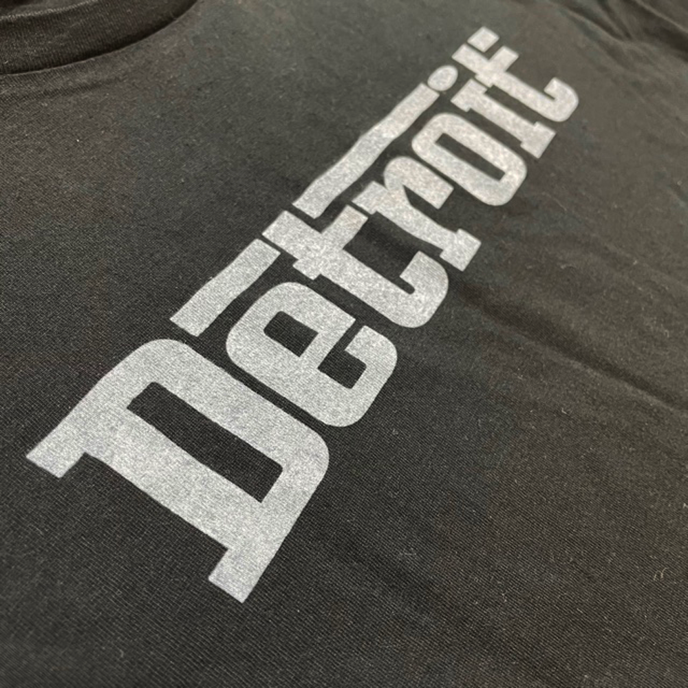 Mens Detroit Grigio T-shirt (Black)