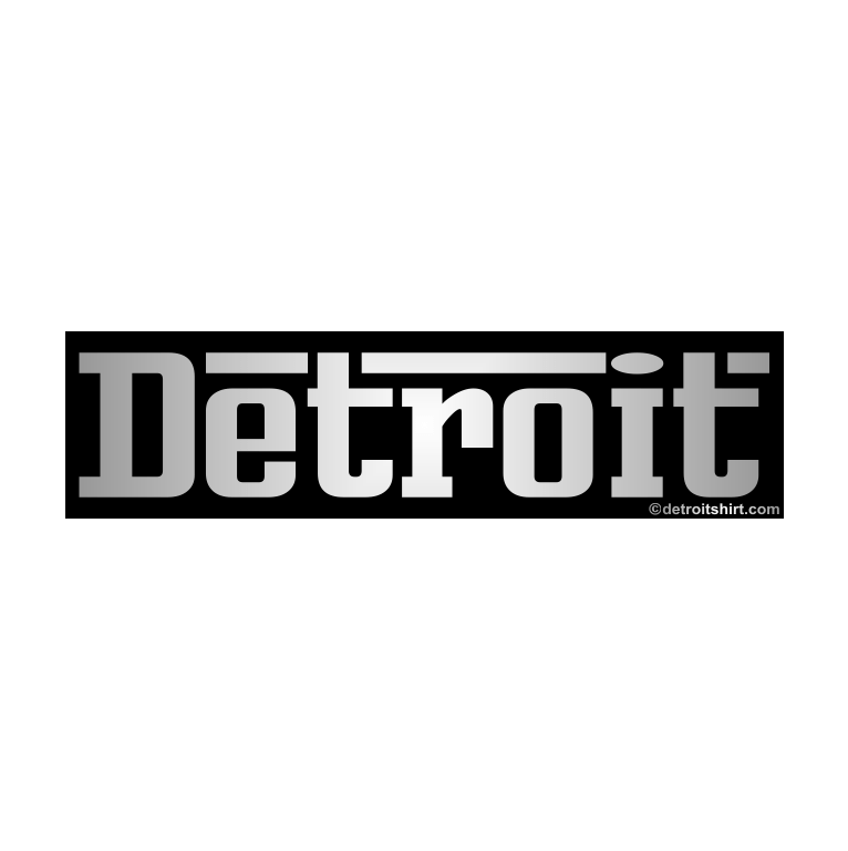 Sticker - Detroit Grigio Chrome - Detroit Shirt CompanyDetroit Shirt CompanyStickers (Accessories)