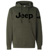 Mens Jeep® Text Hoodie - Heather Army Green - Detroit Shirt CompanyFCA - JeepHoodies (Apparel)