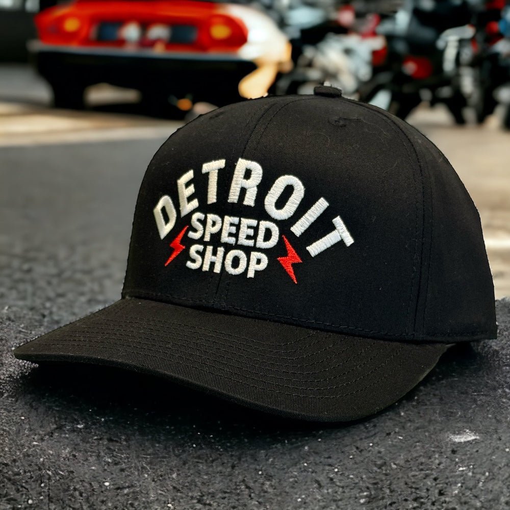 Hat - Detroit Speed Shop Bolt - Black - Detroit Shirt CompanyDetroit Shirt CompanyHats (Apparel)