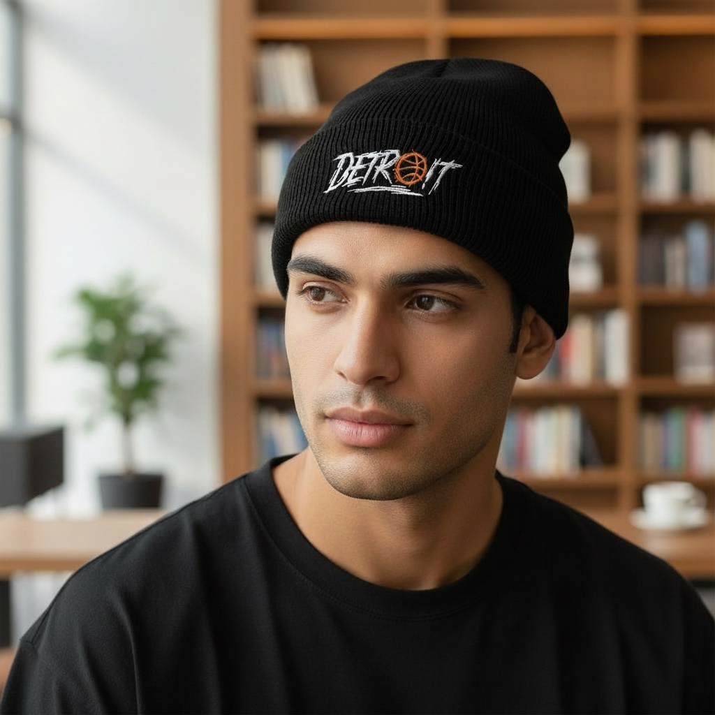 Hat - Detroit Bad Boys Basketball Score Flip Knit - Black