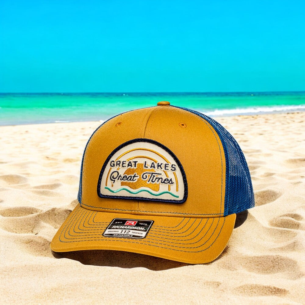 Hat - Michigan Great Lakes Great Times Richardson Snapback - Blue/Gold