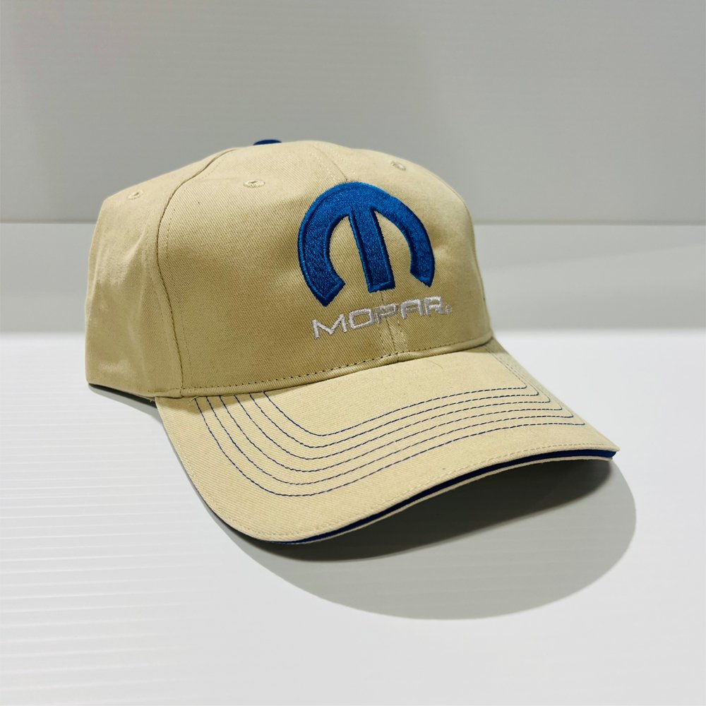 Hat - Mopar Stacked - Khaki - Detroit Shirt CompanyFCA - MoparHats (Apparel)