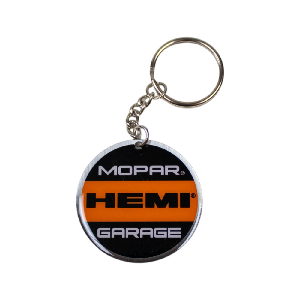 Keychain - HEMI Mopar Garage - Round Metal