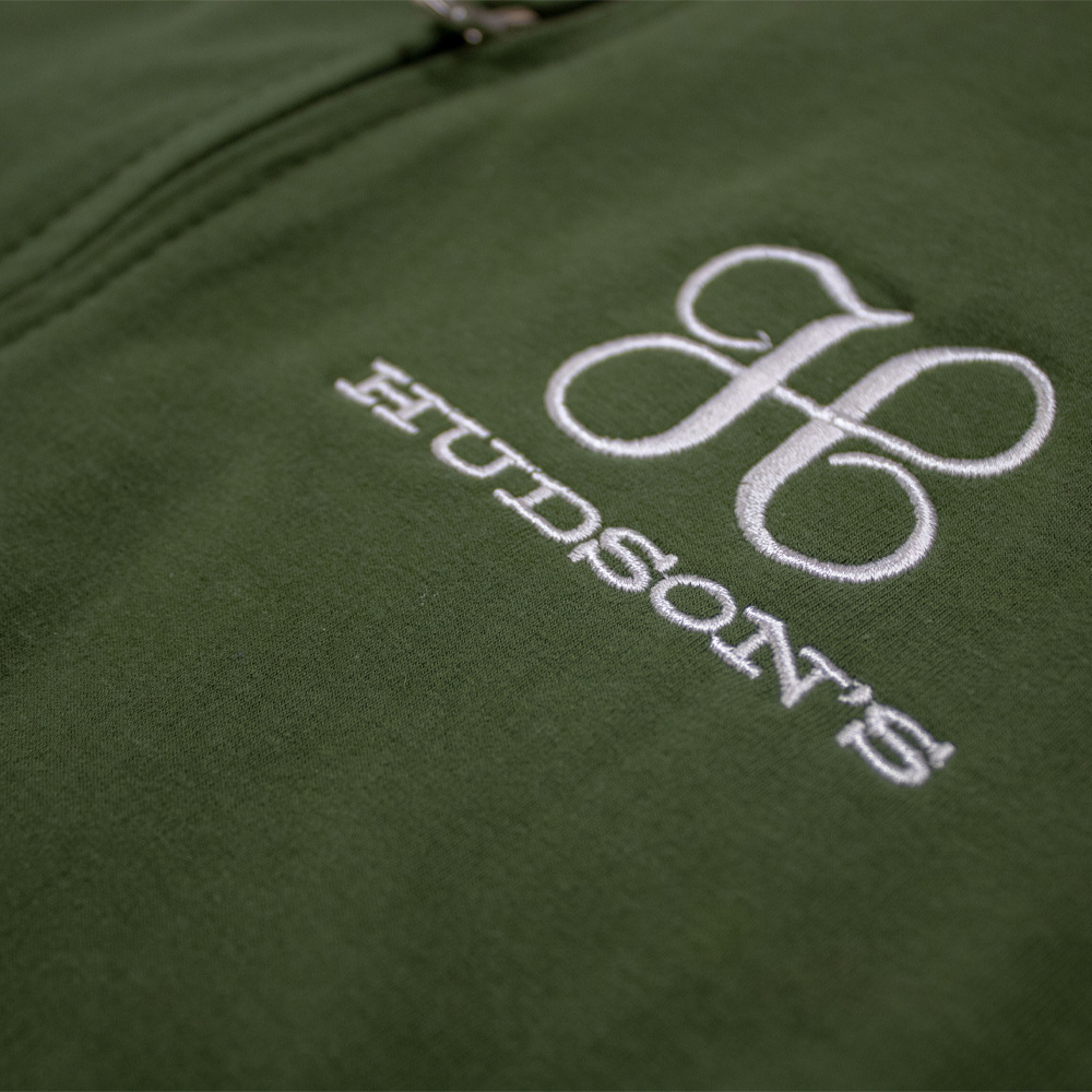 Hudson's Detroit Zip Fleece Jacket - Forest Green