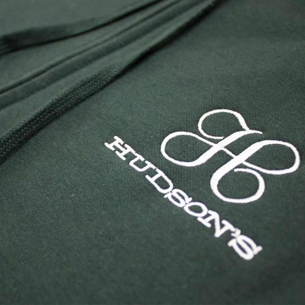 Hudson's Detroit Zip Hoodie Sweatshirt - Forest Green