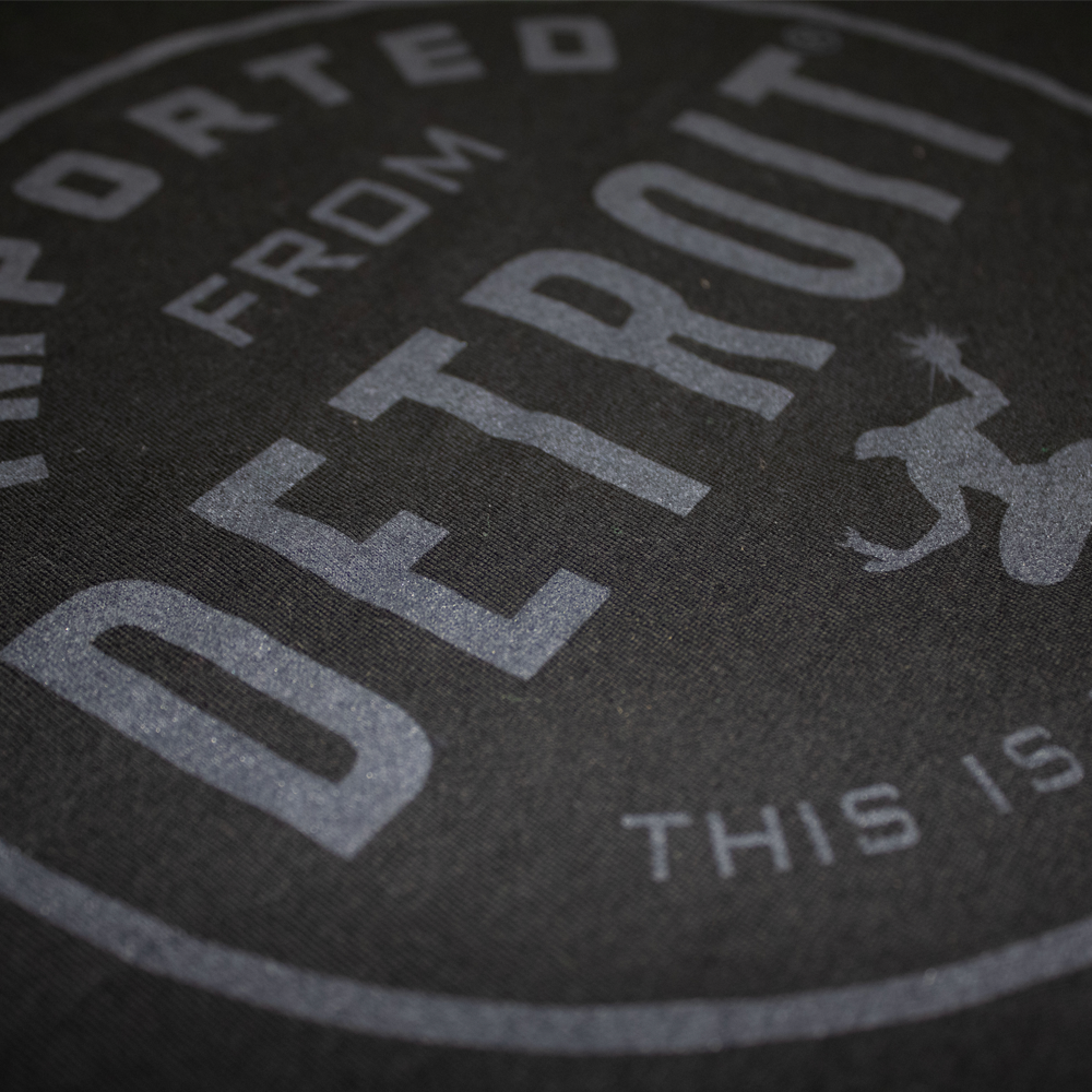 Mens Imported From Detroit Circle T-shirt - Black