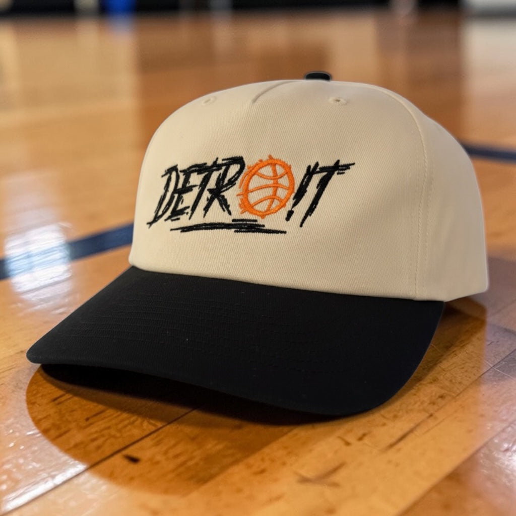 Hat - Detroit Score Basketball Champ - Cream/Black