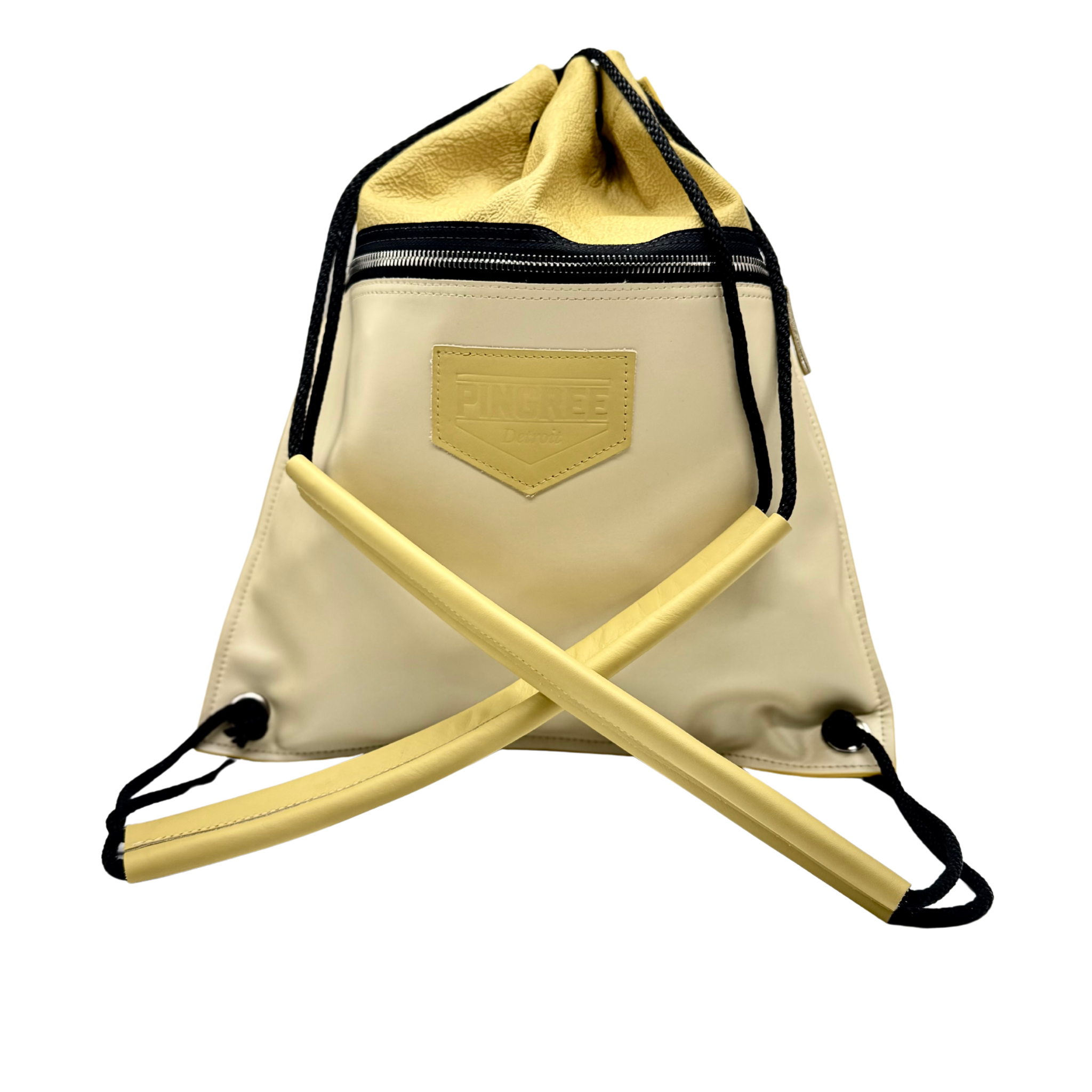 Detroit Drawstring Backpack in Leather