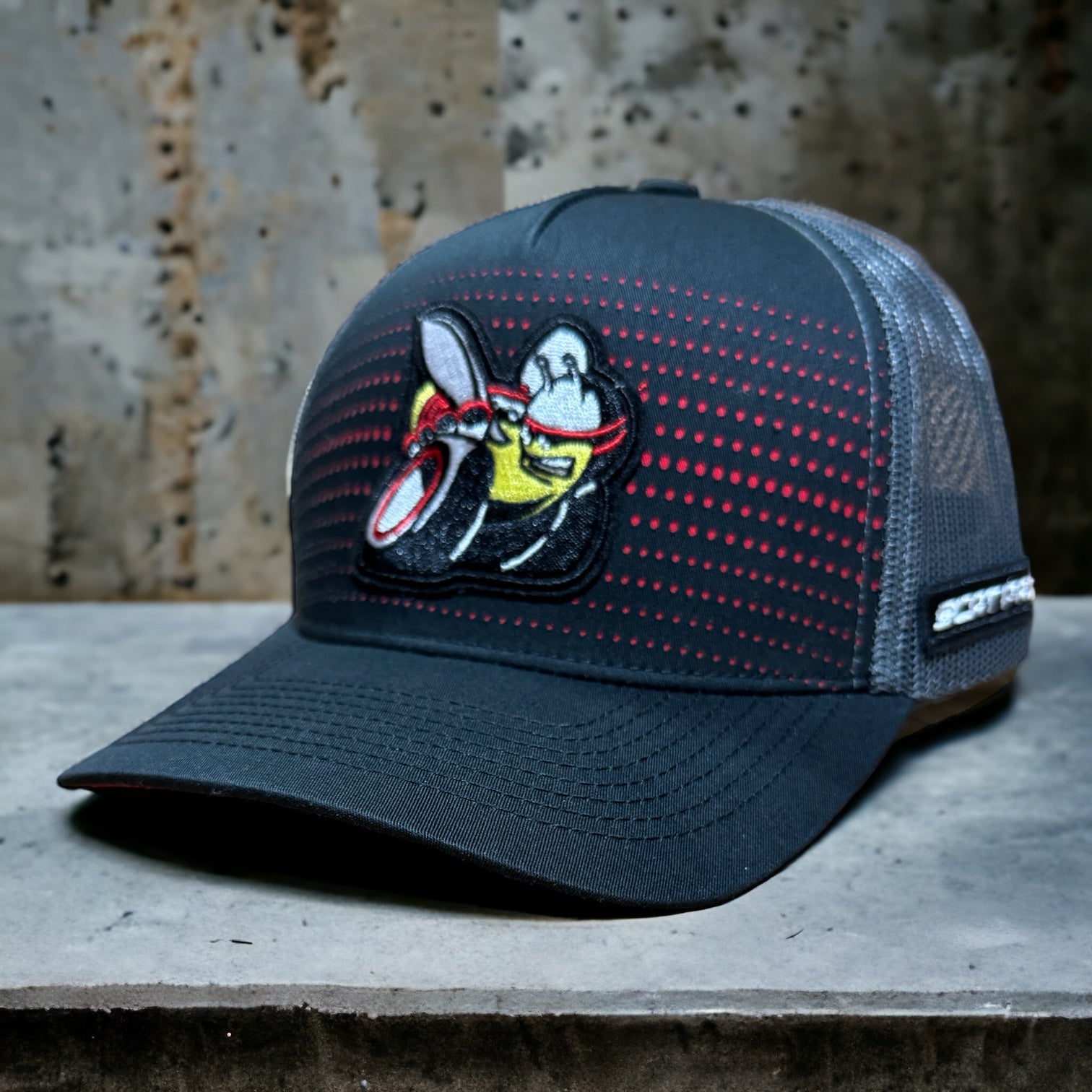 Hat - Dodge Scat Pack Rumble SnapBack Trucker - Black/Charcoal/Red