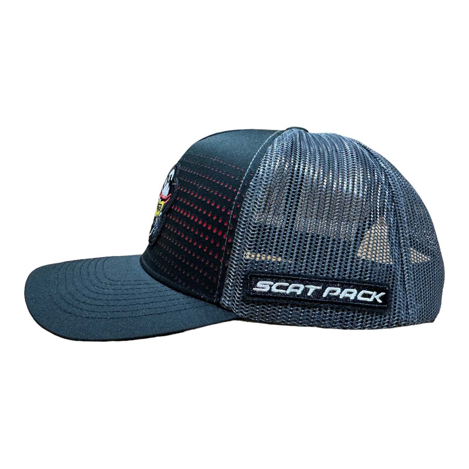 Hat - Dodge Scat Pack Rumble SnapBack Trucker - Black/Charcoal/Red