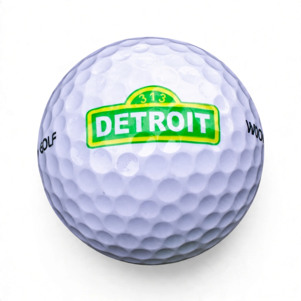 Golf Ball - Detroit 313 Street Sign