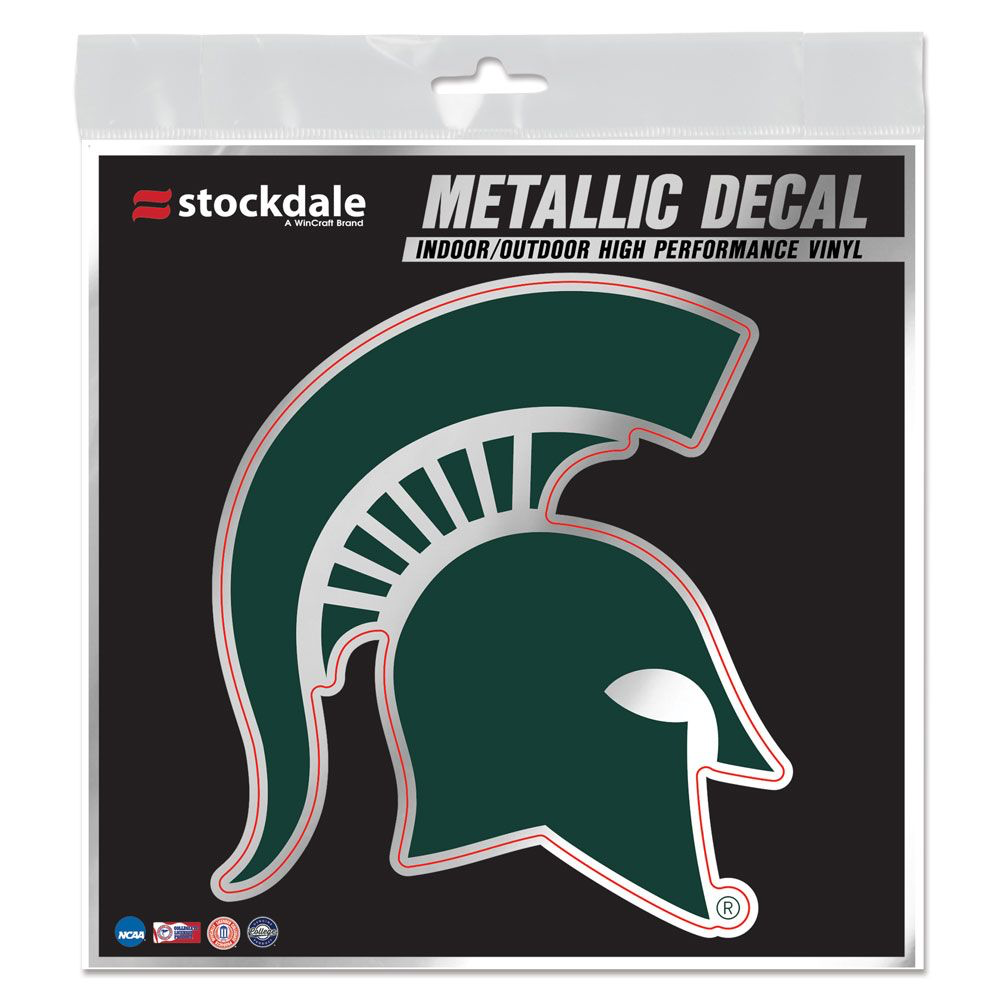 Michigan State Spartans - 6" x 6" Metallic Decal