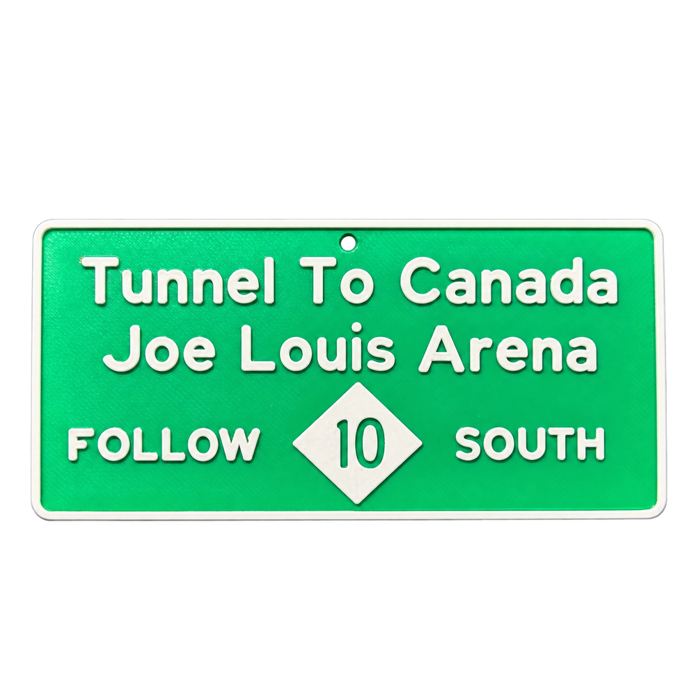 Detroit Iconic Road Sign Ornaments