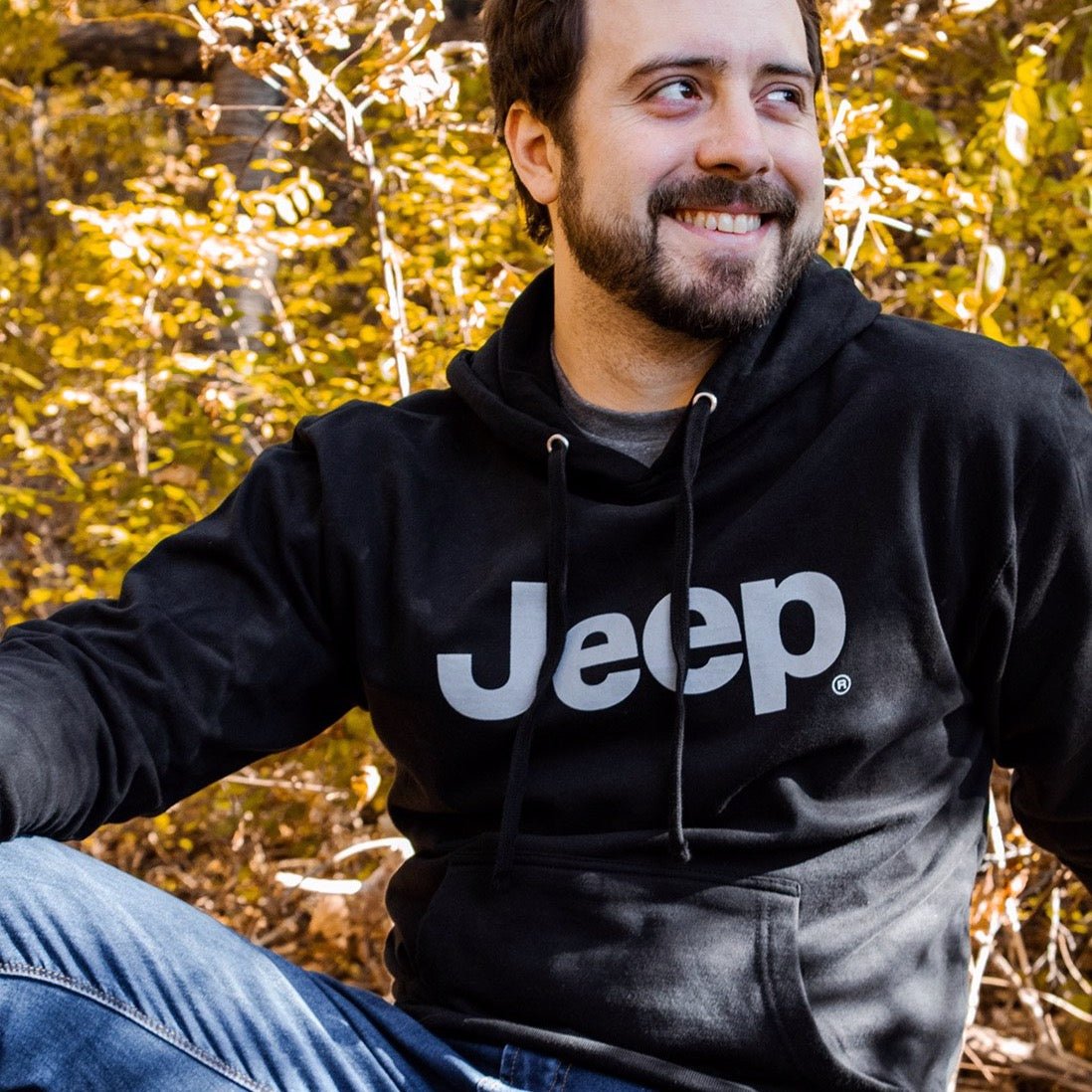 Mens Jeep® Text Blackout Hoodie - Blackout - Detroit Shirt CompanyFCA - JeepHoodies (Apparel)