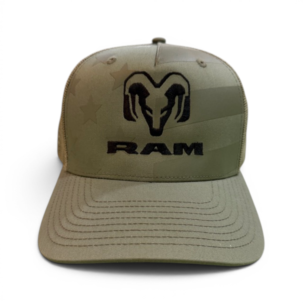 Hat - RAM Stars and Stripes Trucker - Loden