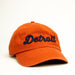 Hat - Orange Detroit Thirsty Script Unstructured - Detroit Shirt CompanyDetroit Shirt CompanyHats (Apparel)