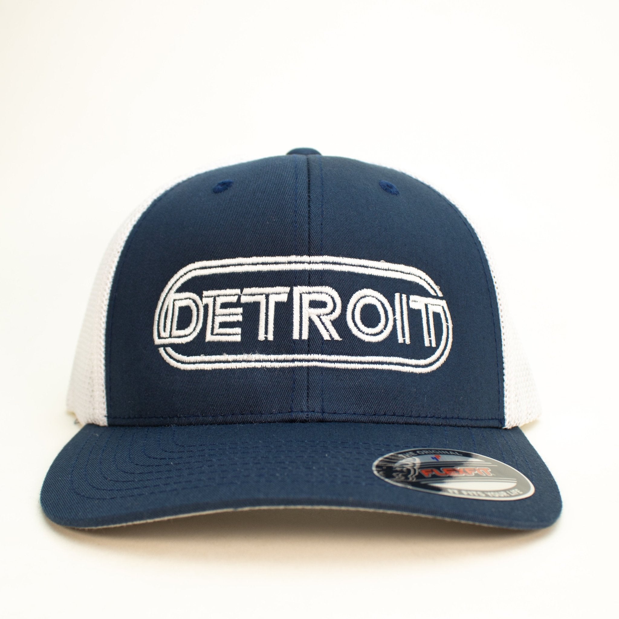 Hat - Detroit Wrap Flexfit (Navy/White) - Detroit Shirt CompanyDetroit Shirt CompanyHats (Apparel)