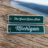 Keychain - Michigan Great Lakes Pull - Green/White