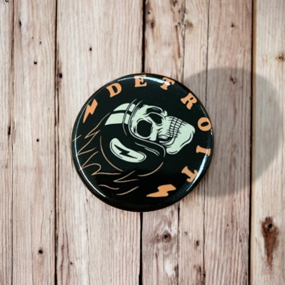 Button - Detroit Skull Racer