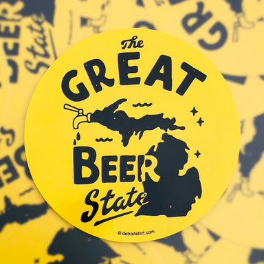 Sticker - Michigan The Great Beer State - Detroit Shirt CompanyDetroit Shirt CompanyStickers (Accessories)