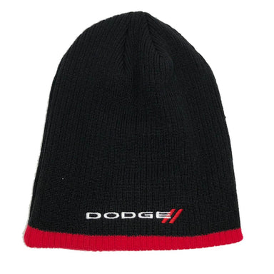 Hat - Dodge Knit Beanie - Black/Red - Detroit Shirt CompanyFCA - DodgeHats (Apparel)