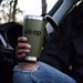 Travel Mug - Jeep® Text and Grill Powder Coated - Jeep Green - Detroit Shirt CompanyFCA - JeepDrinkware (Accessories)