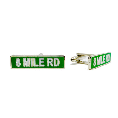 Cufflinks - Detroit 8 Mile Road Street Sign - Detroit Shirt CompanyDetroit Shirt CompanyOther Accessories